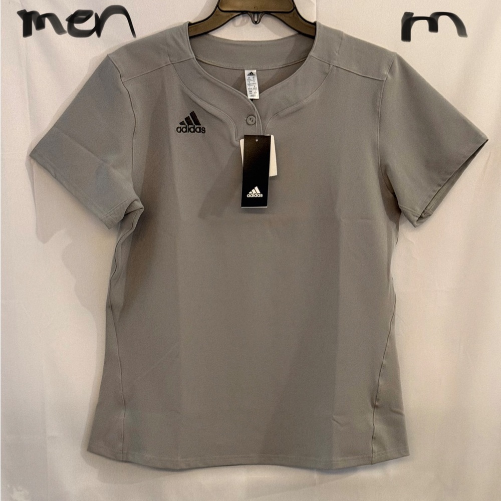 Adidas Men's Gray Short Sleeve Jersey